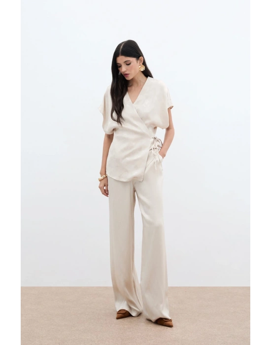 Cepli Bol Pantolon - Bej