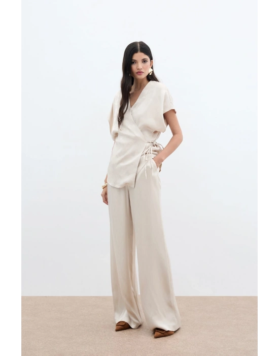 Cepli Bol Pantolon - Bej