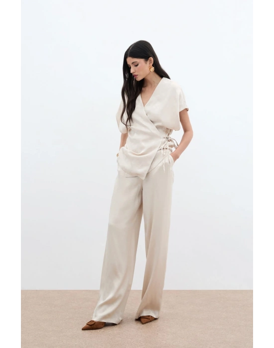 Cepli Bol Pantolon - Bej