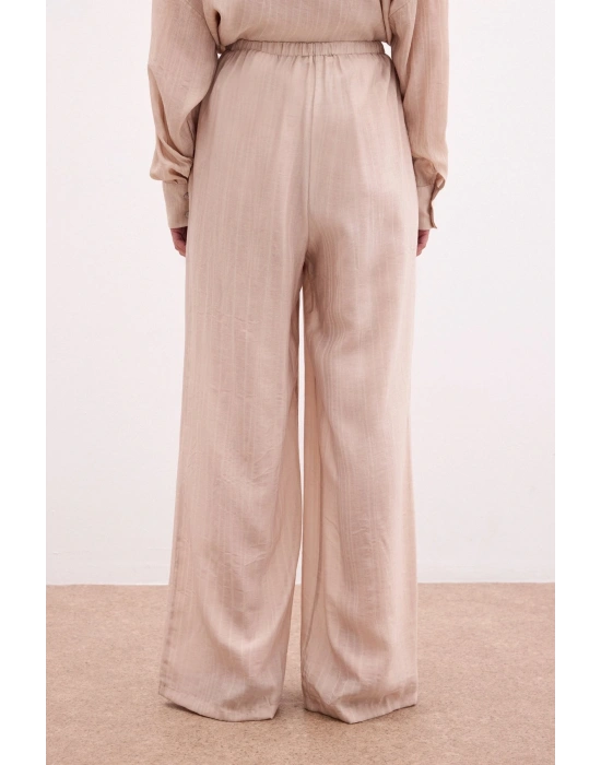 Bel Lastikli Pantolon - Bej