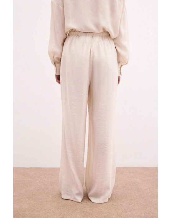 Bel Lastikli Pantolon - Taş