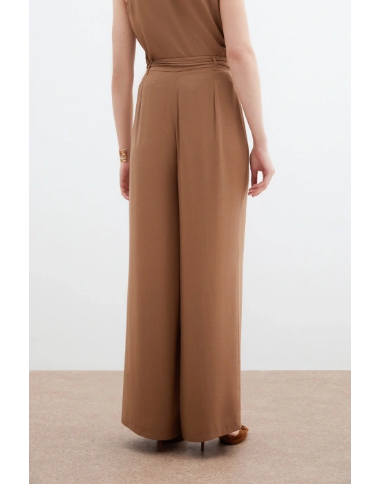 Kemerli Salaş Pantolon - Vizon