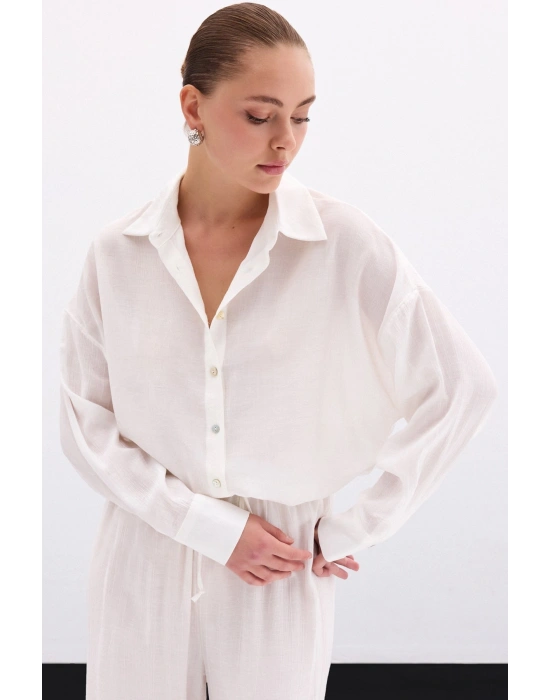 Salaş Gömlek - Ekru