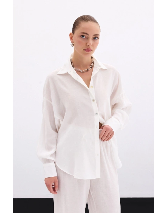 Salaş Gömlek - Ekru