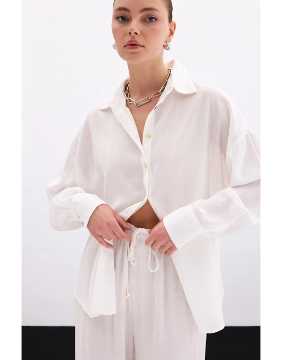 Salaş Gömlek - Ekru