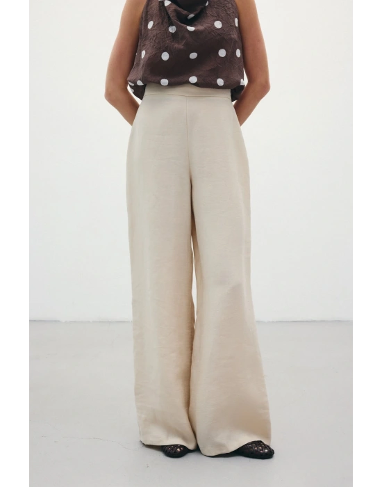 Salaş Keten Pantolon - Taş