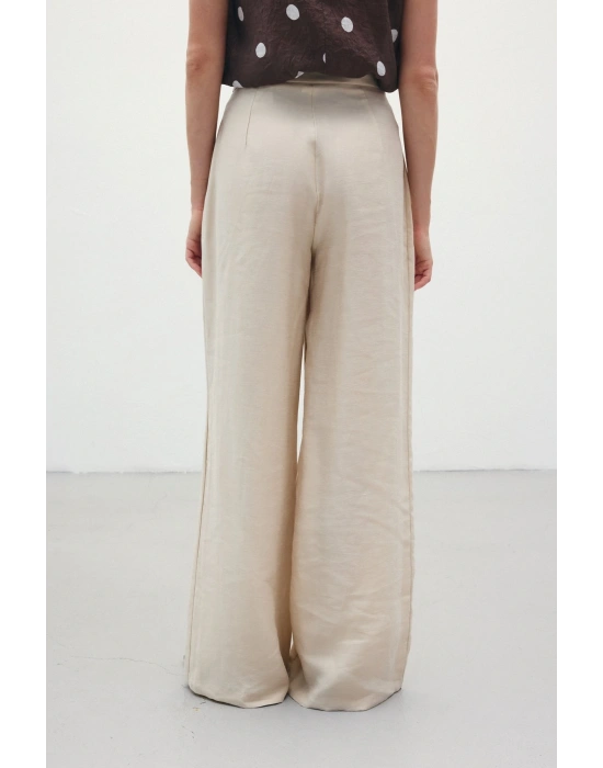 Salaş Keten Pantolon - Taş