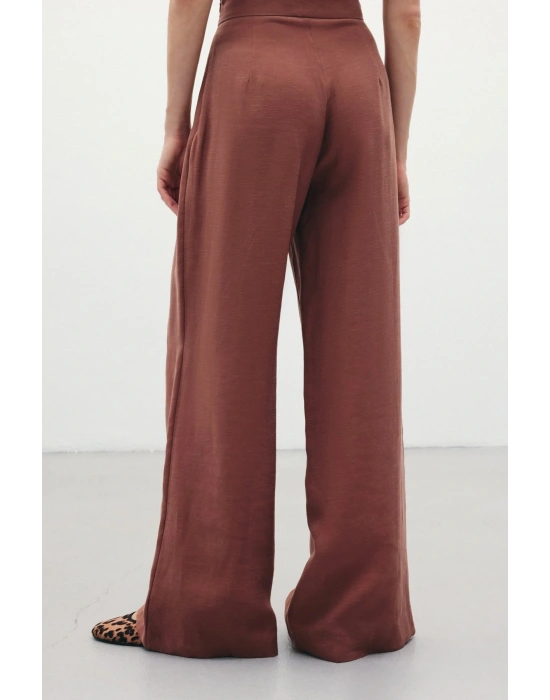 Salaş Keten Pantolon - Kahve