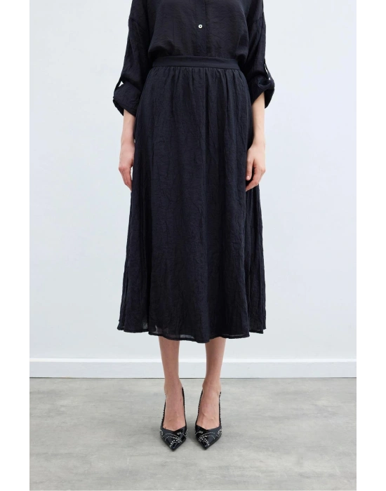 Kraşlı Kloş Etek - Antrasit