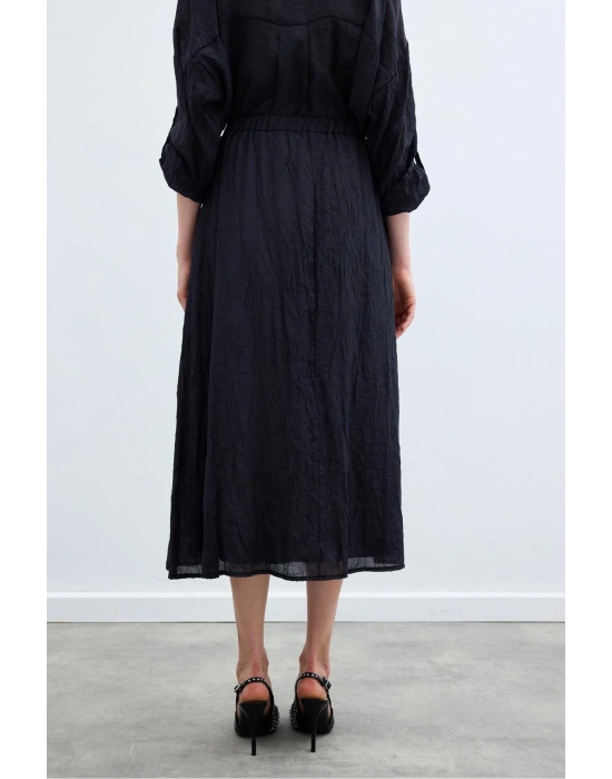 Kraşlı Kloş Etek - Antrasit