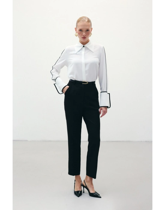 Kemerli Pantolon - Siyah