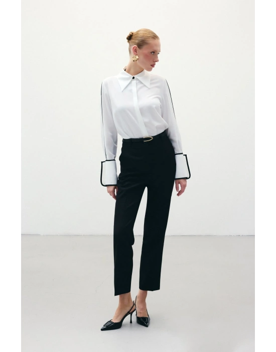 Kemerli Pantolon - Siyah