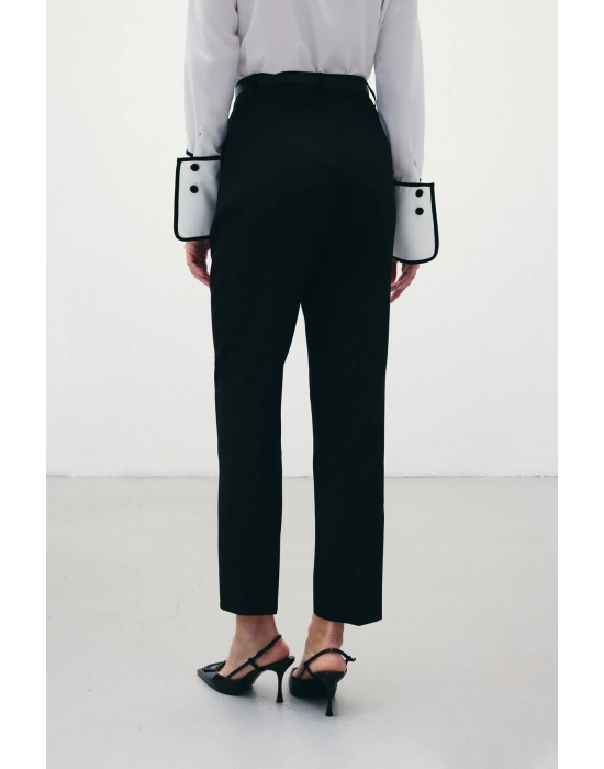 Kemerli Pantolon - Siyah