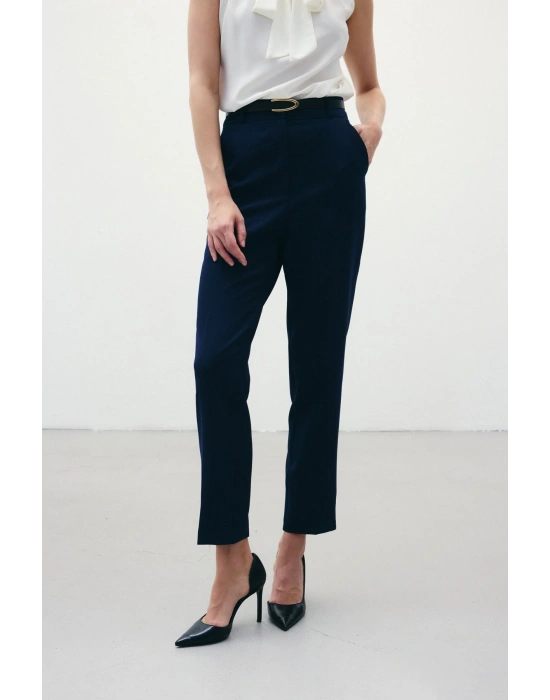 Kemerli Pantolon - Lacivert