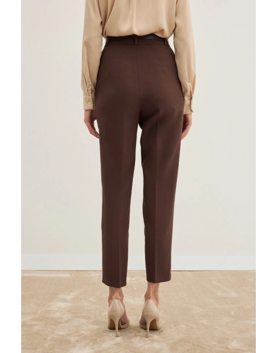 Kemerli Pantolon - Kahve