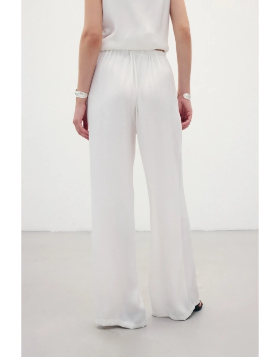Bağcıklı Salaş Pantolon - Ekru