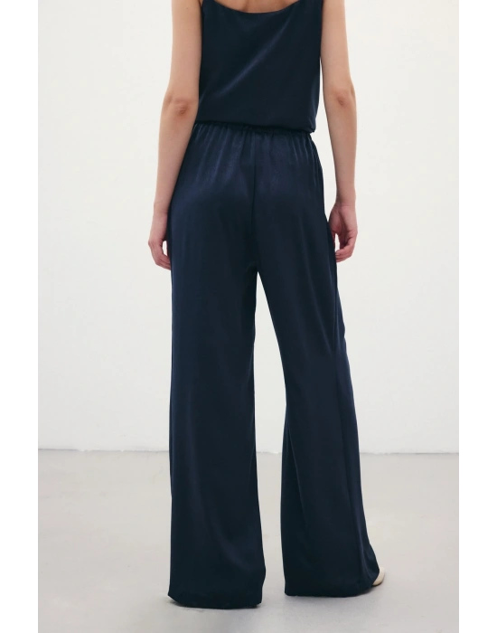 Bağcıklı Salaş Pantolon - Lacivert