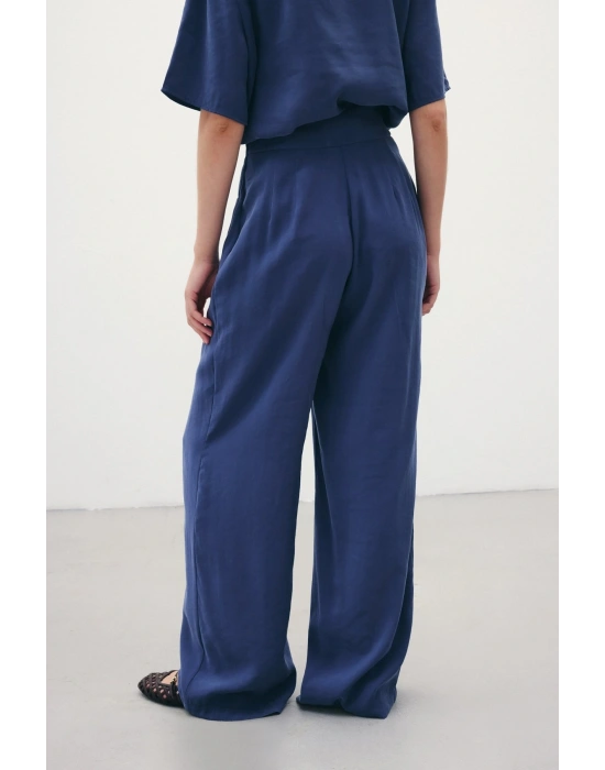 Kemer Detaylı Modal Pantolon - İndigo