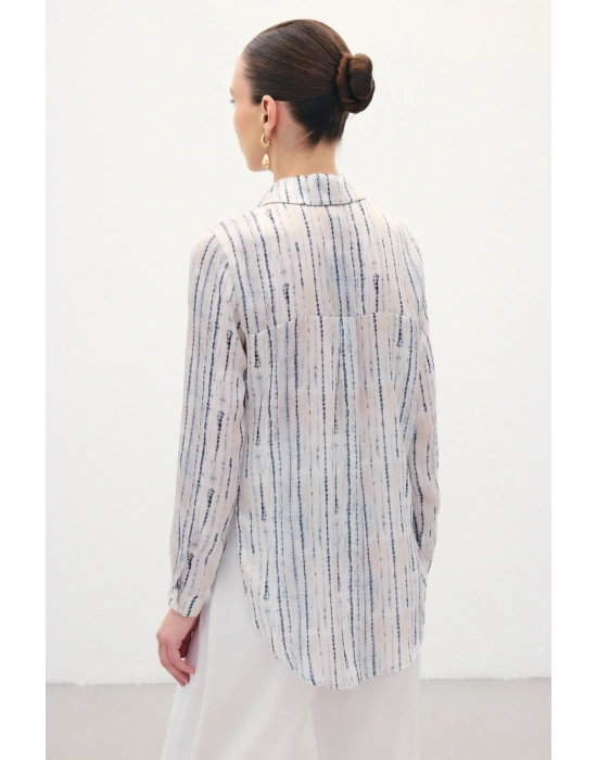 Desenli Klasik Gömlek - Siyah