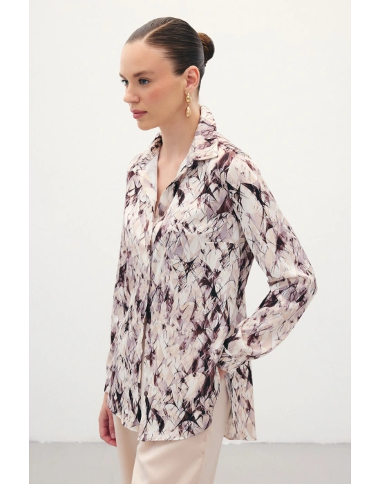 Klasik Desenli Gömlek - Kahve
