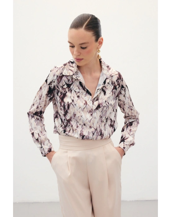 Klasik Desenli Gömlek - Kahve