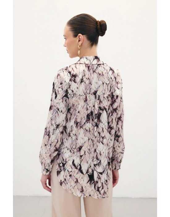 Klasik Desenli Gömlek - Kahve