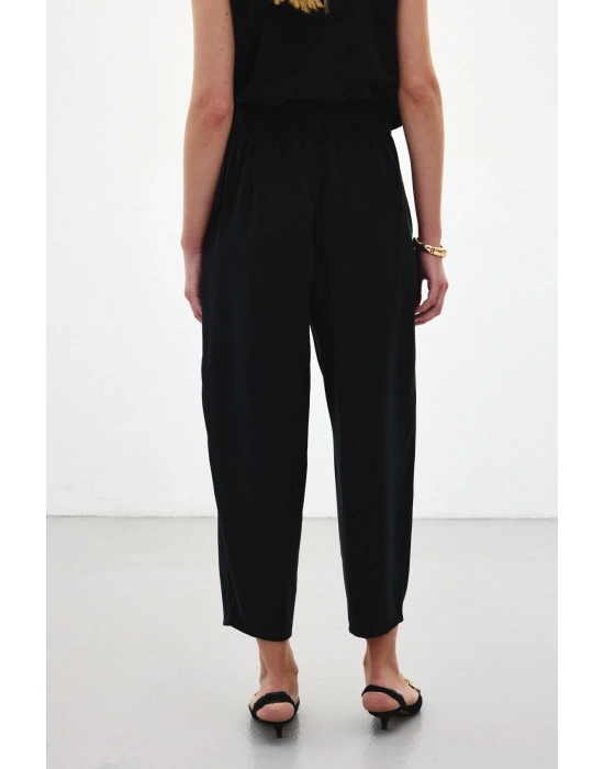 Şalvar Kesim Pantolon - Siyah