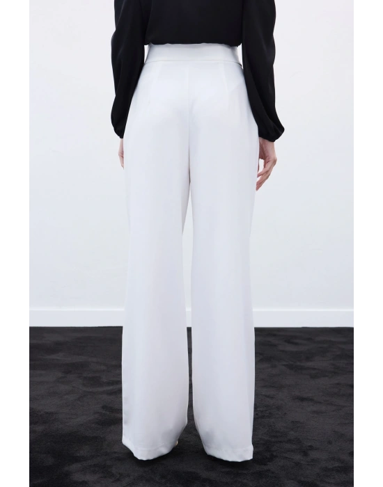 Aksesuarlı Pantolon - Ekru