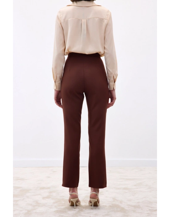 Aksesuar Detaylı Pantolon - Kahve