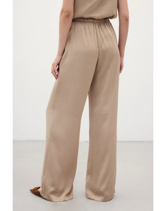 Bağcıklı Salaş Pantolon - Vizon