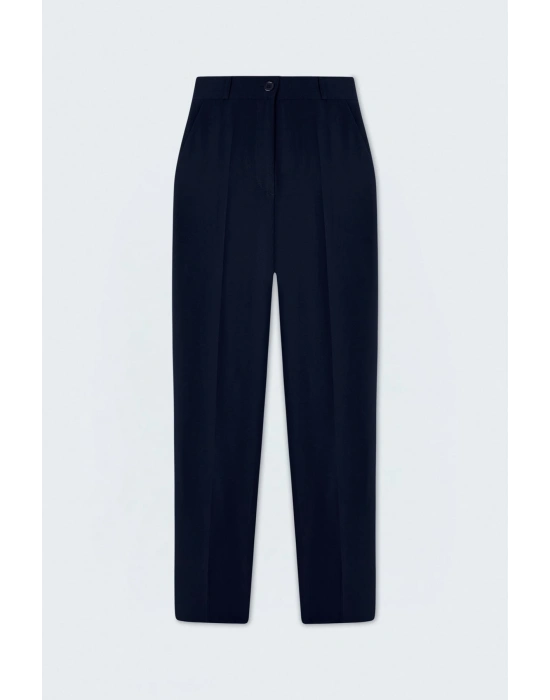 Beli Lastikli Klasik Pantolon - Lacivert