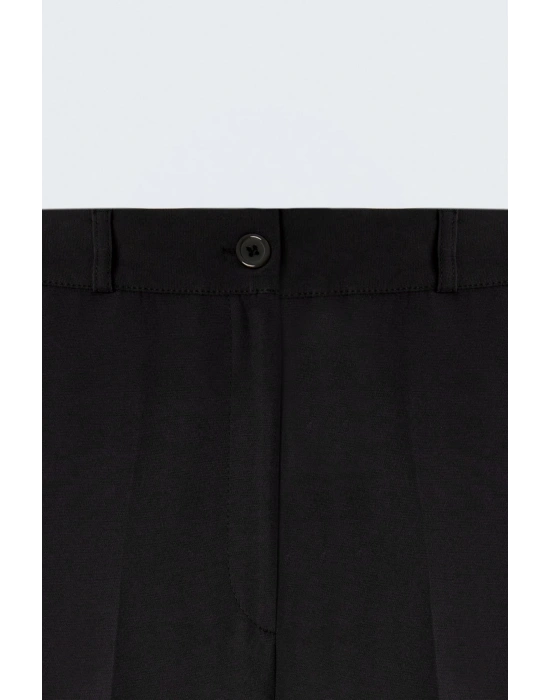 Beli Lastikli Klasik Pantolon - Siyah