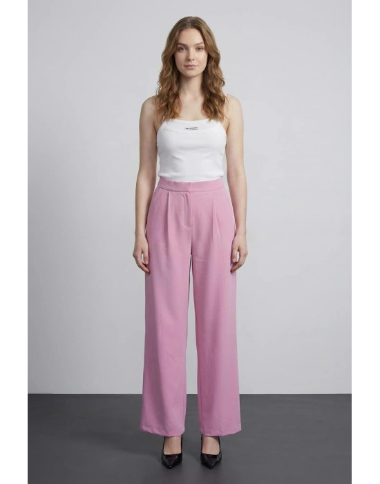 Bol Paça Pantolon Pembe