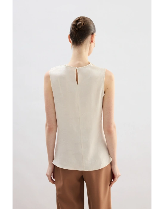 Degaje Yaka Bluz - Taş