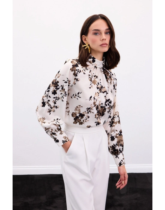 Dik Yaka Bluz - Haki