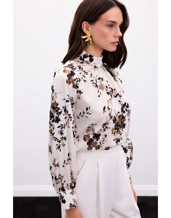 Dik Yaka Bluz - Haki