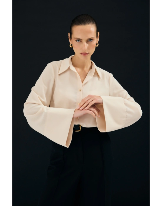 İspanyol Kol Gömlek - Bej
