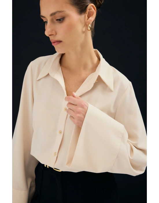 İspanyol Kol Gömlek - Bej