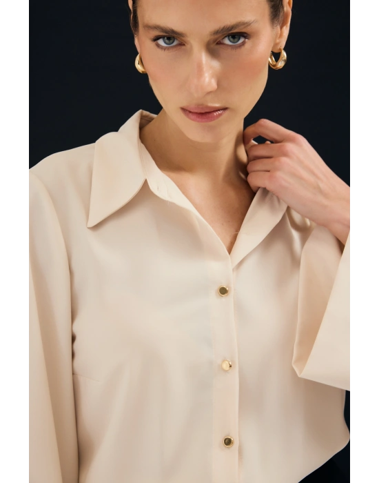 İspanyol Kol Gömlek - Bej