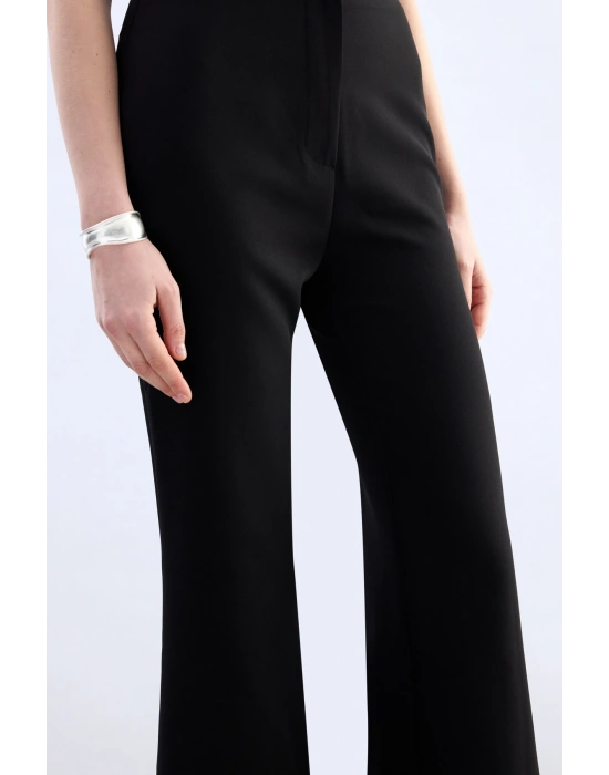 İspanyol Paça Pantolon - Siyah