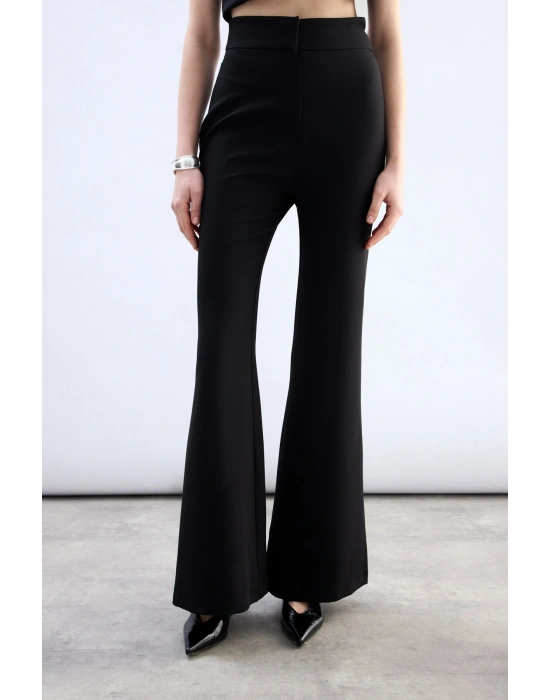 İspanyol Paça Pantolon - Siyah
