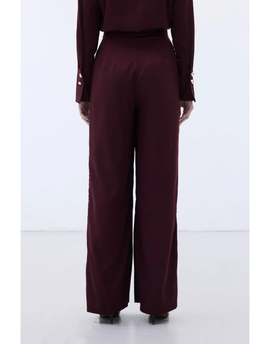 Jakarlı Pantolon - Bordo