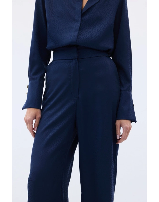 Jakarlı Pantolon - Lacivert