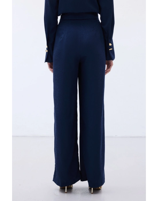Jakarlı Pantolon - Lacivert
