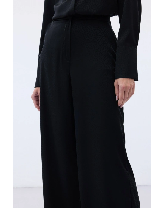 Jakarlı Pantolon - Siyah