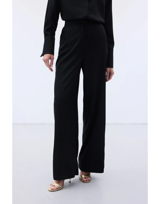 Jakarlı Pantolon - Siyah