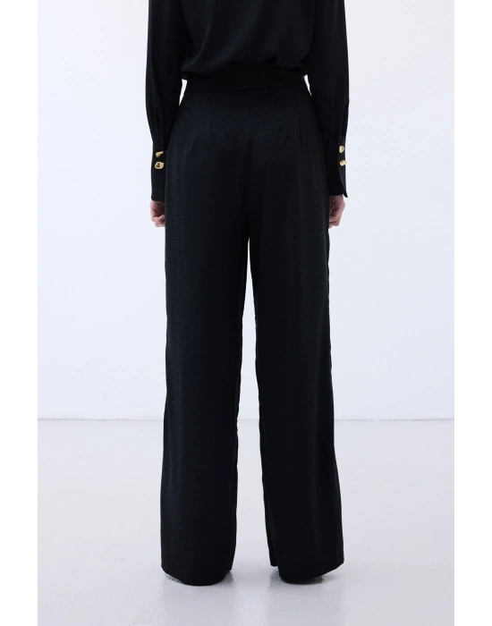 Jakarlı Pantolon - Siyah
