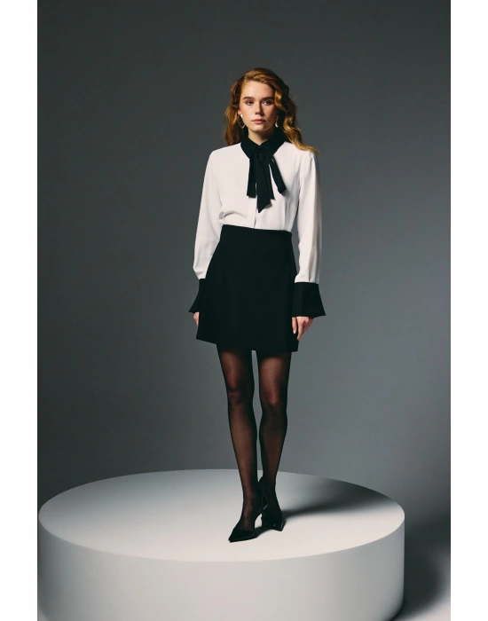 Kontrast Klasik Gömlek - Ekru