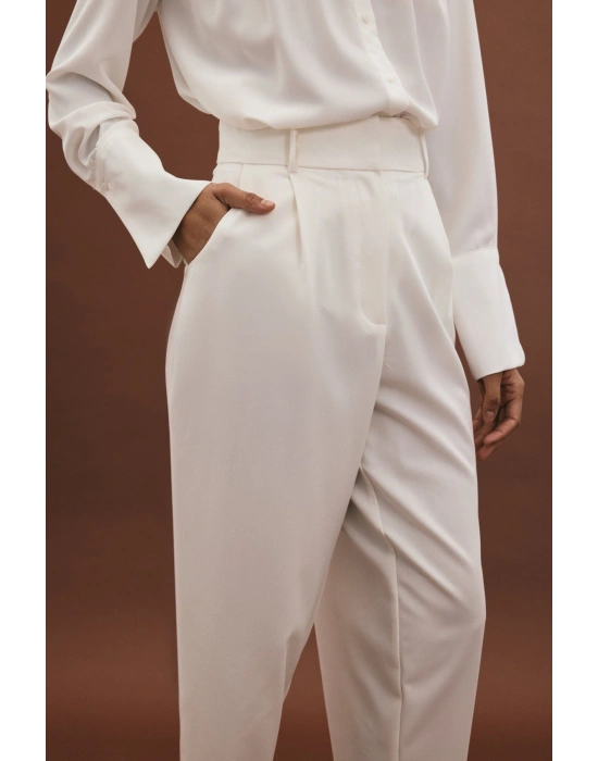 Lena Havuç Pantolon - Ekru