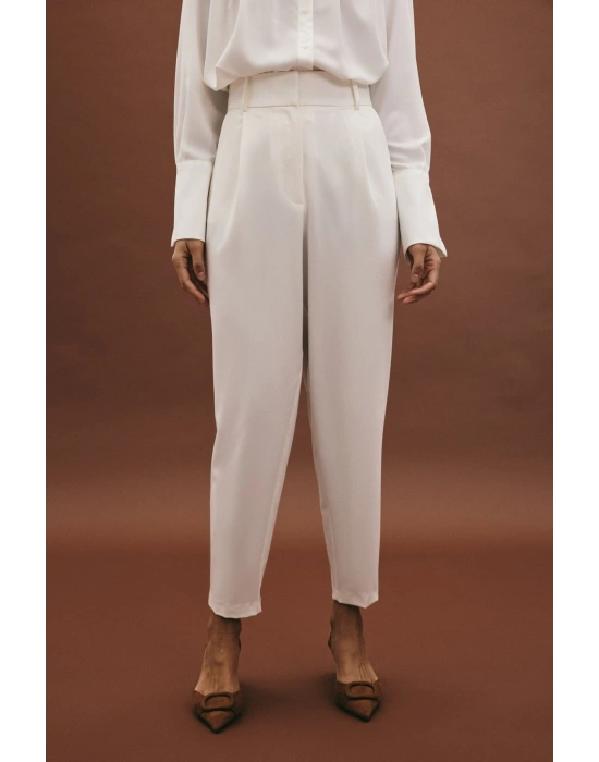 Lena Havuç Pantolon - Ekru